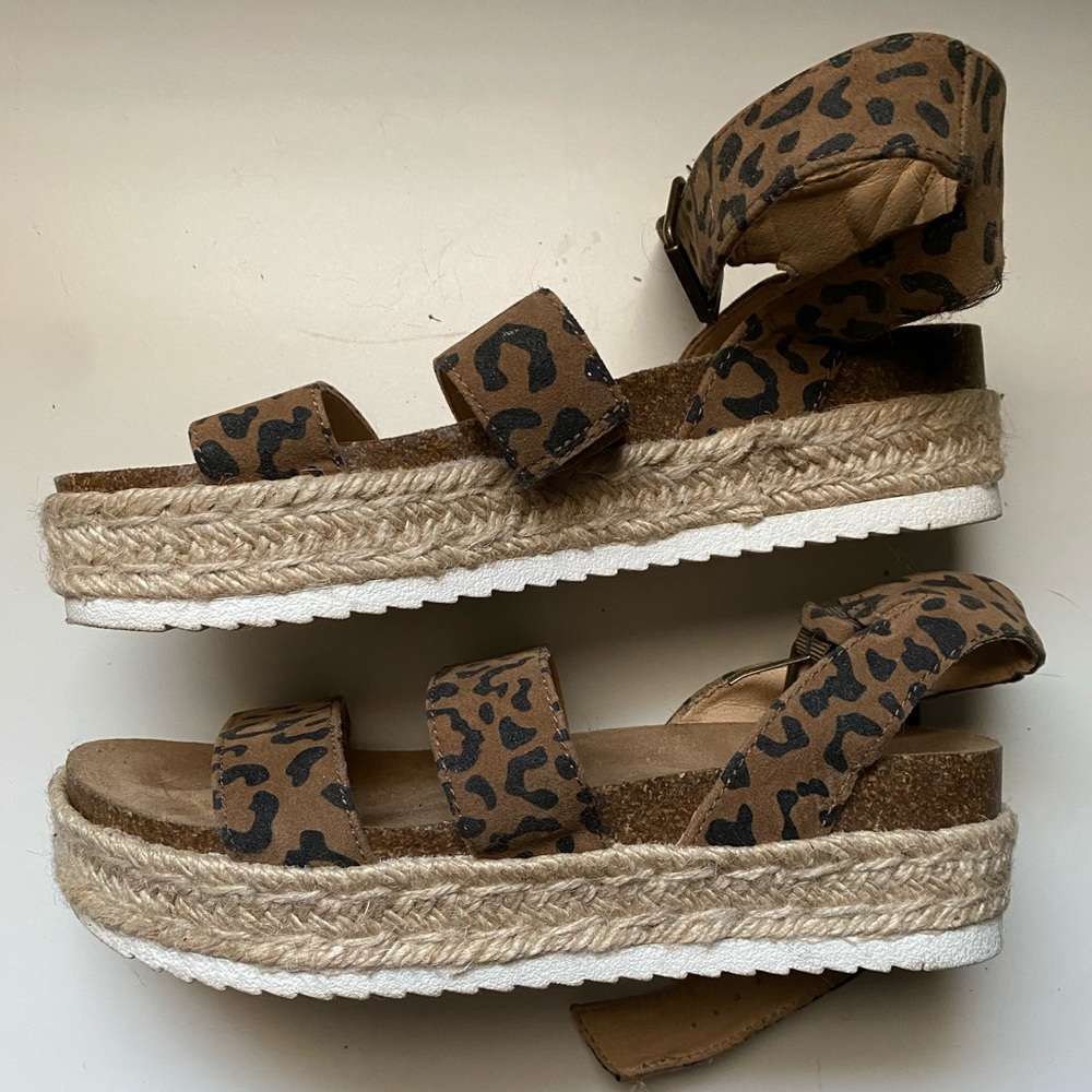 Cheetah Platform Sandals